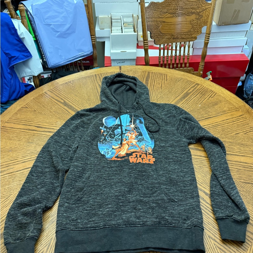 Star Wars Charcoal Hoodie with Graphic Design